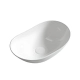 Milky Coffee Oval Ceramic Bathroom Vessel Sinks Image - 3