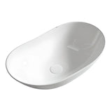 Milky Coffee Oval Ceramic Bathroom Vessel Sinks Image - 9