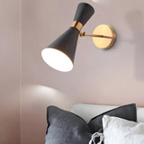 Mini Bedside Cone Hardwired Reading LED Wall Light Image - 3