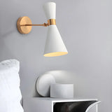 Mini Bedside Cone Hardwired Reading LED Wall Light Image - 4