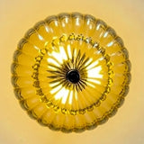 Mini Black Cognac Glass Semi-Flush Mount Ceiling Light Image - 7