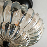 Mini Black Cognac Glass Semi-Flush Mount Ceiling Light Image - 9