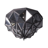 Mini Brass Geometric Polyhedron Glass Flush Mount Light Image - 8