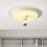 Mini Brown Round Bare Bulb Flush Mount Ceiling Light Image - 2