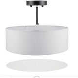 Mini Drum Cylinder Semi-Flush Mount Ceiling Light Image - 11