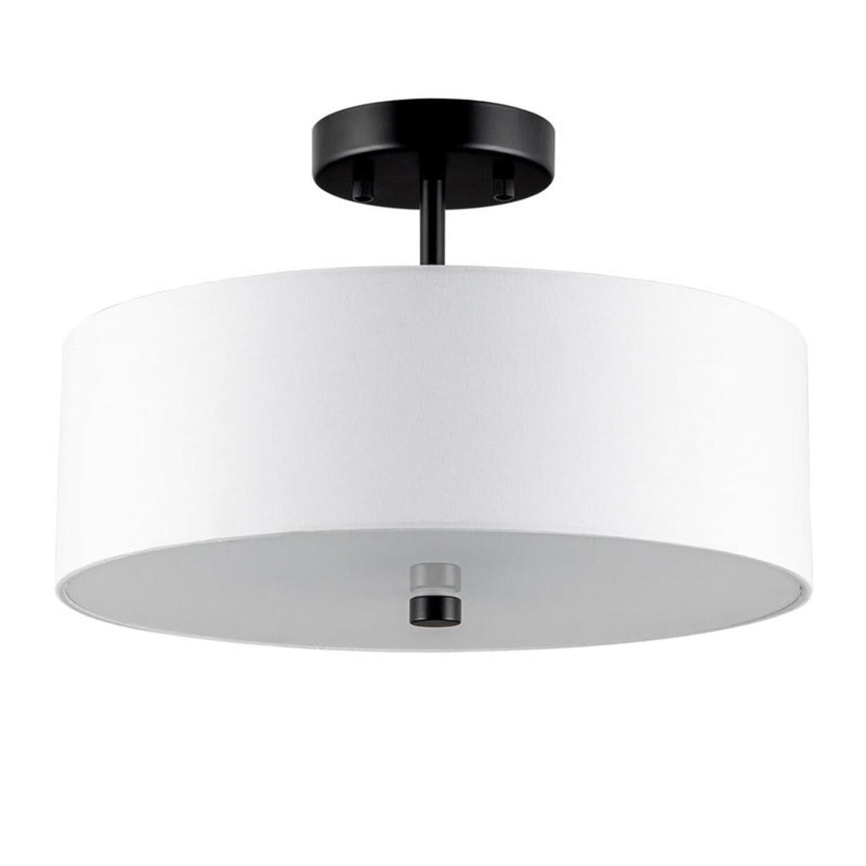 Mini Drum Cylinder Semi-Flush Mount Ceiling Light Image - 5