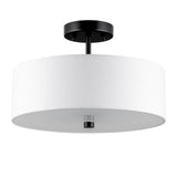 Mini Drum Cylinder Semi-Flush Mount Ceiling Light Image - 5