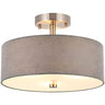 Mini Drum Cylinder Semi-Flush Mount Ceiling Light Image - 6