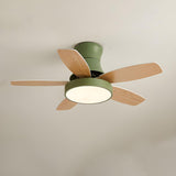 Mini Flush 5 Blade Dimming Ceiling Fan with LED Light Image - 13