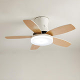 Mini Flush 5 Blade Dimming Ceiling Fan with LED Light Image - 6