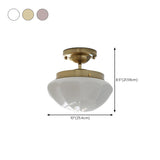 Mini Green Mushroom Glass Semi-Flush Mount Ceiling Lamp Image - 15