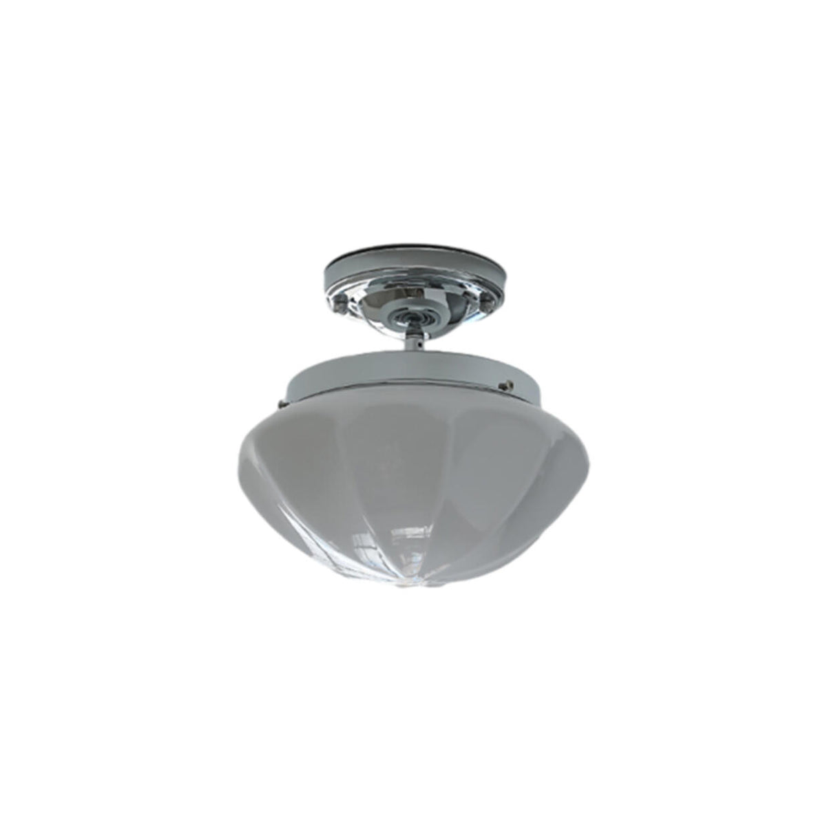 Mini Green Mushroom Glass Semi-Flush Mount Ceiling Lamp Image - 5