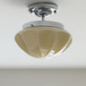 Mini Green Mushroom Glass Semi-Flush Mount Ceiling Lamp Image - 6