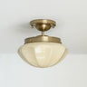 Mini Green Mushroom Glass Semi-Flush Mount Ceiling Lamp Image - 9