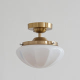 Mini Mushroom Gold Semi-Flush Mount Ceiling Light Image - 3