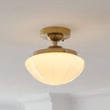 Mini Mushroom Gold Semi-Flush Mount Ceiling Light Image - 5