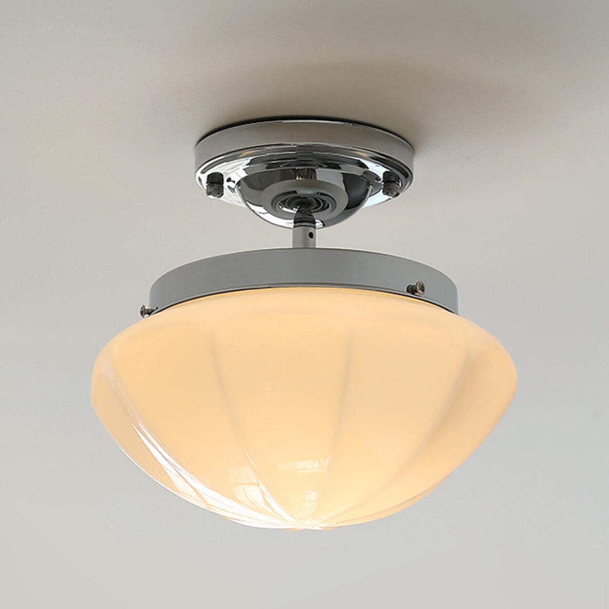 Mini Mushroom Gold Semi-Flush Mount Ceiling Light Image - 7