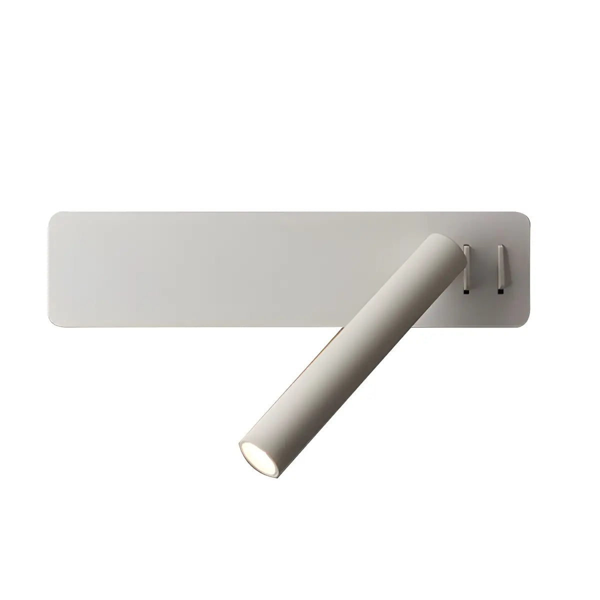 Mini Rectangular Base Cylinder Bedside Reading Wall Sconce Image - 5