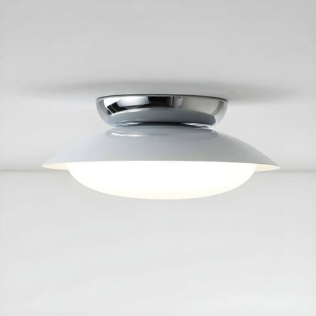 Mini Resin Green Bowl LED Semi-Flush Mout Ceiling Light Image - 2