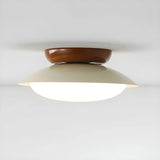 Mini Resin Green Bowl LED Semi-Flush Mout Ceiling Light Image - 4