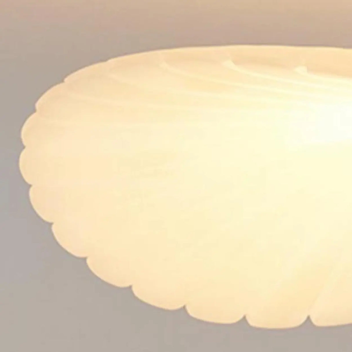 Mini Resin Wavy Glass Semi-Flush Mount Ceiling Light Image - 5