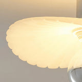 Mini Resin Wavy Glass Semi-Flush Mount Ceiling Light Image - 9