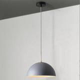 Mini Rounded Dome Metal Matte Minimalist Pendant Light Image - 5