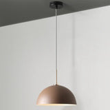 Mini Rounded Dome Metal Matte Minimalist Pendant Light Image - 7