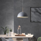 Mini Rounded Dome Metal Matte Minimalist Pendant Light Image - 8