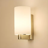 Mini Simple White Cylinder Metal Wall Sconce Light Image - 11