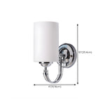 Mini Simple White Cylinder Metal Wall Sconce Light Image - 15