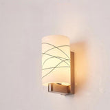 Mini Simple White Cylinder Metal Wall Sconce Light Image - 3