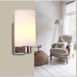 Mini Simple White Cylinder Metal Wall Sconce Light Image - 7