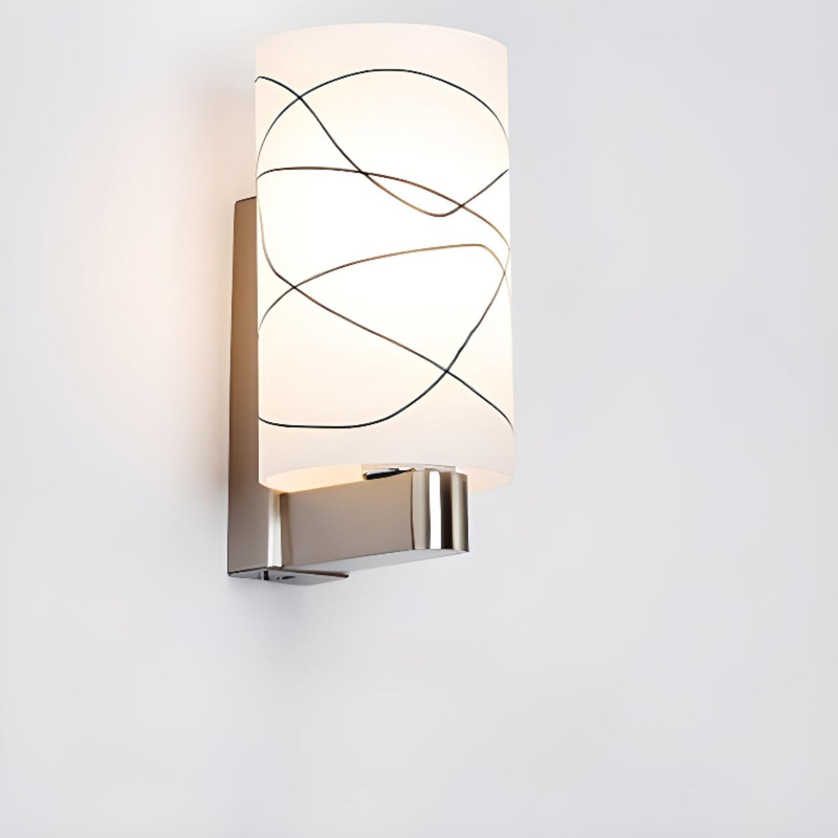 Mini Simple White Cylinder Metal Wall Sconce Light Image - 9