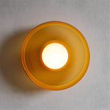 Mini Tan Barn-Shaped Glass Bi-Pin Semi-Flush Mount Lamp Image - 13