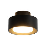 Mini White Cylinder LED Semi-Flush Mount Ceiling Light Image - 7