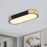 Mini White Gold Geometric LED Flush Mount Ceiling Light Image - 5