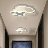 Mini White Moon Cloud LED Semi-Flush Mount Ceiling Lamp Image - 6