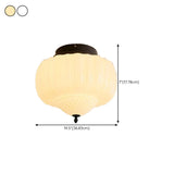 Mini White Semi-Flush Mount Light Bedroom Hallway #size