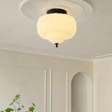 Mini White Semi-Flush Mount Light Bedroom Hallway Image - 6