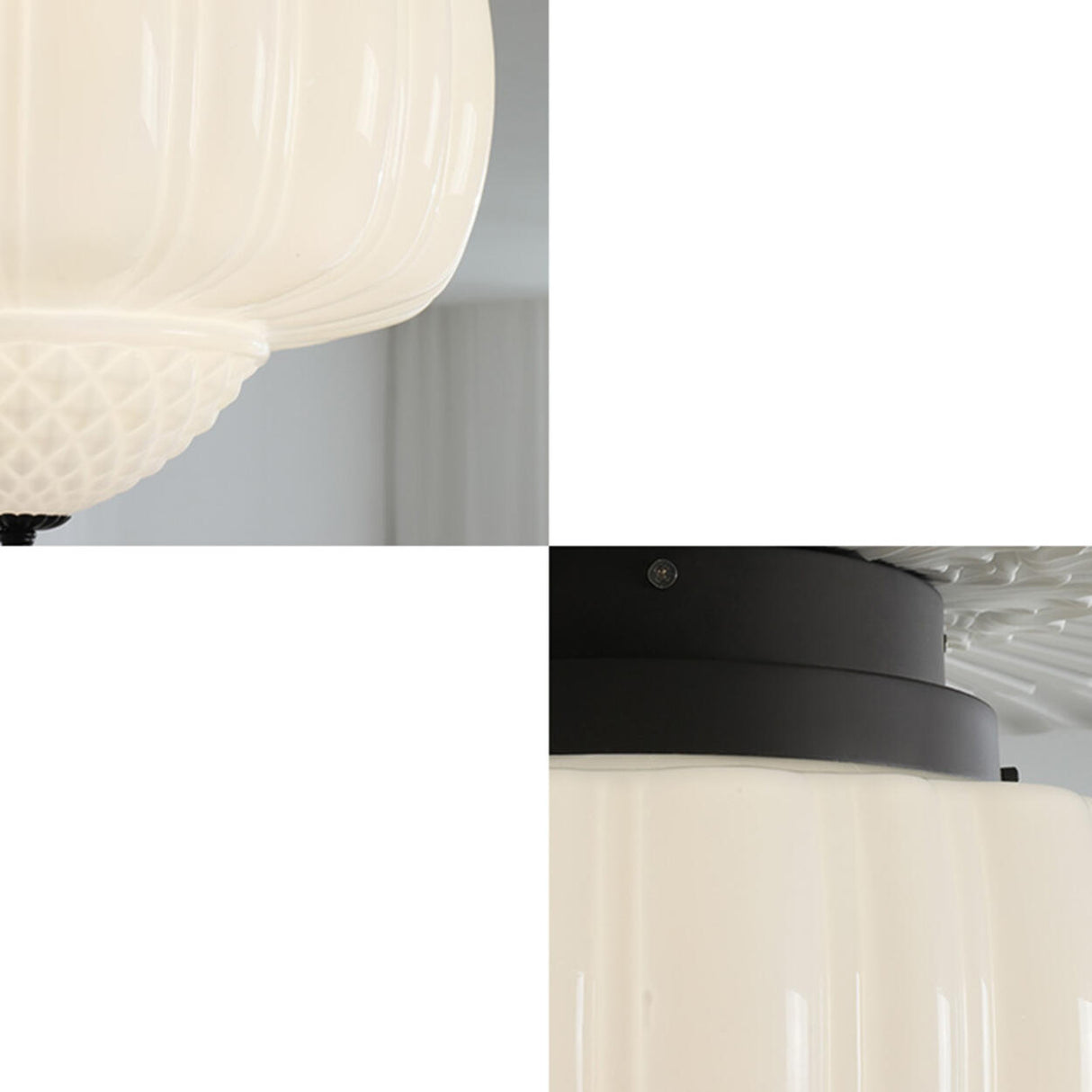 Mini White Semi-Flush Mount Light Bedroom Hallway Image - 8