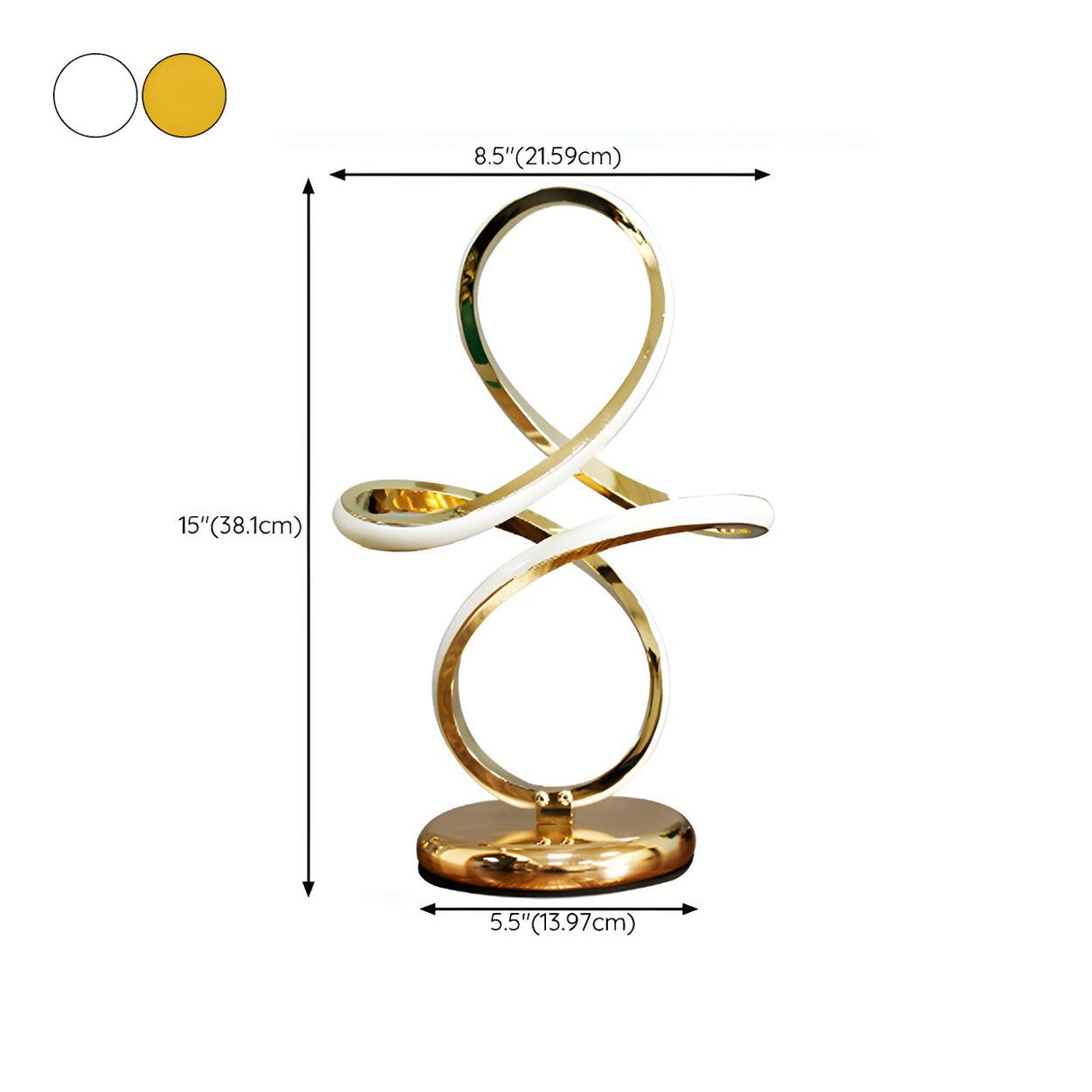 Minimalism White Spiral Metal LED Decor Table Lamp 