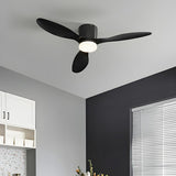 Minimalist 3-Blade Bedroom Floush Mount Ceiling Fan Light Image - 13