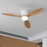 Minimalist 3-Blade Bedroom Floush Mount Ceiling Fan Light Image - 14