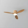 Minimalist 3-Blade Bedroom Floush Mount Ceiling Fan Light Image - 5