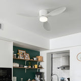 Minimalist 3-Blade Bedroom Floush Mount Ceiling Fan Light Image - 6