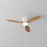 Minimalist 3-Blade Bedroom Floush Mount Ceiling Fan Light Image - 7