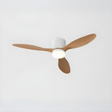 Minimalist 3-Blade Bedroom Floush Mount Ceiling Fan Light Image - 9