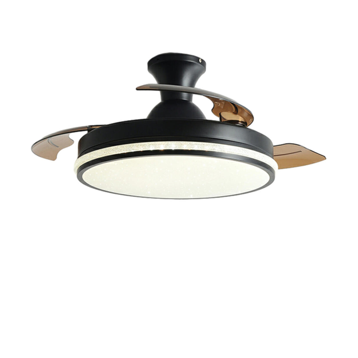 Minimalist 3 Blade Round Flush Mount Ceiling Fan Light Image - 6