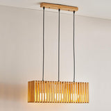 Minimalist 3-Light Cone Wooden Island Ceiling Light Image - 10